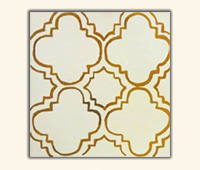 Decor Francis White Porcelain and Pure Gold 20x20cm